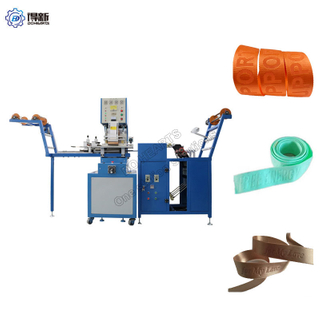 Automatische Gewebeprägemaschine Lederlogo-Produktion 3D-Textilprägemaschine